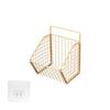 1/2/3 Grid Wall Mounted Kitchen Shelf Organizer Metal Rack Pantry Storage Garlic Ginger Basket Carbon Steel Hanging Wire Basket