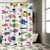 "Colorful Cartoon Fish Shower Curtain, Waterproof & Mildew-Resistant Bath Curtain for Kids' Bathroom Decor"