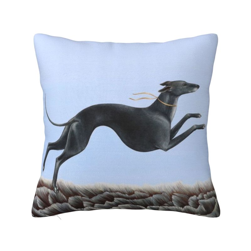 Custom Medieval Greyhound Cushion Cover Whippet Sighthound Dog Soft Luxury Pillows Decor Home