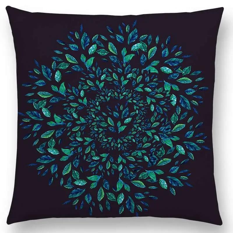 Animal Tale Spring Floral Garden Pattern Sofa Throw Pillow Case Bear Fox Unicorn Bear Birds Flower Leaf Fantasy Cushion Cover