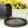 Smokeless Fire Pit with Ash Catcher, 37cm Portable Wood Burning Firepit with Poker for Garden Camping Bonfire Party, Metal, Dark Grey