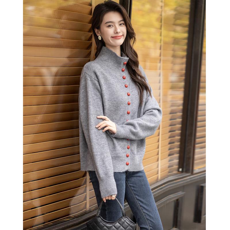 ITISF4 Women's Relaxed Winter Knit Cardigan