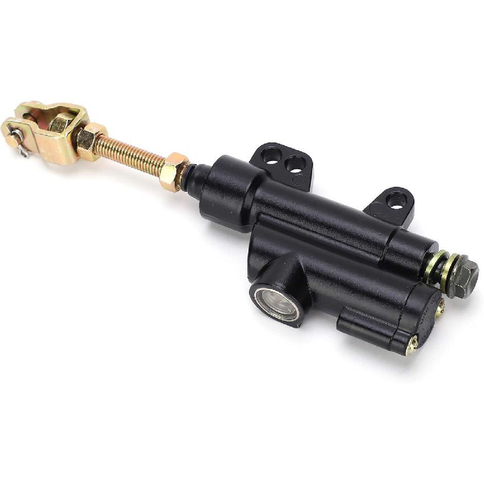 Universal Rear Brake Master Cylinder, Rear Foot Brake Hydraulic Master Cylinder Pump for Motorbike ATV Dirt Bike(Black)