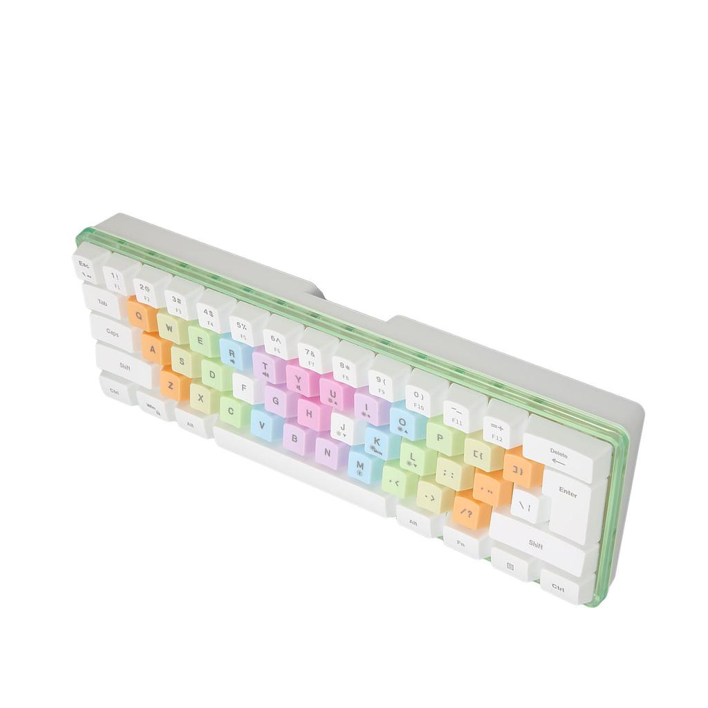 61 Keys Mechanical Keyboard RGB Backlight Colorful Keycaps Wired Mechanical Keyboard for Gaming Work