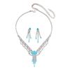 Zircon Jewelry Set: Elegant Niche Design for Weddings and Banquets - Earrings and Necklace