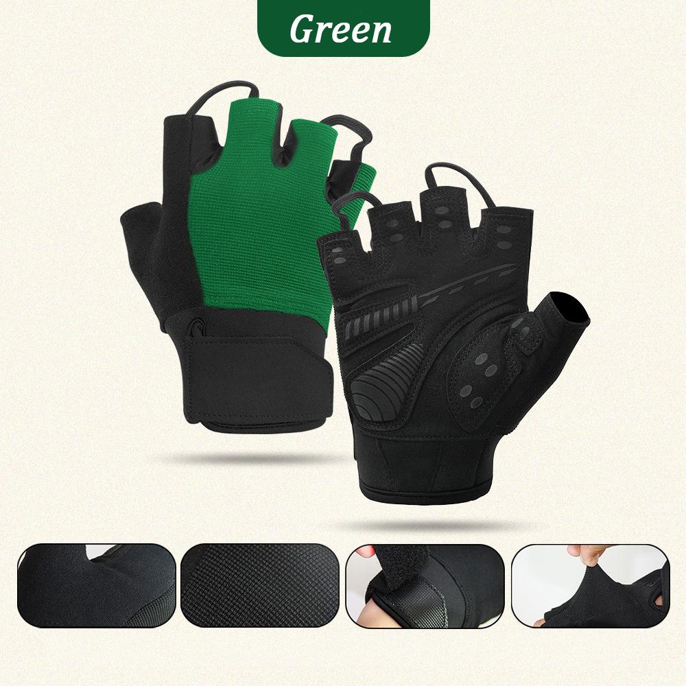 Motorcycle Riding Gloves Outdoor Sports Wear-resistant Non-slip Breathable Half-finger Bicycle Riding Gloves