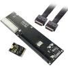 xiwai Oculink Data Cable Card PCI Express to Host Adapter for GPD Win Max2 External Graphics Card SSD SFF-8611 PCI-E 3.0 - M.2 M-Key SFF-8612 &