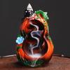 1pc Resin Waterfall Incense Burner Halloween Pumpkin Backflow Incense Burner Home Decor Home Aromatherapy (Without Incense)