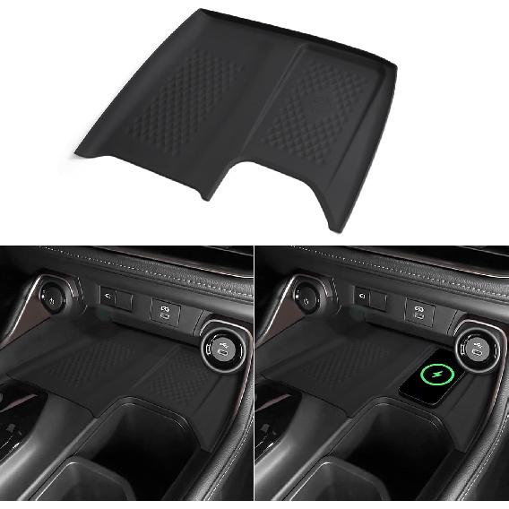 

LUCKEASY Wireless Charging Pad for to-yota Grand Highlander 2024 2025 2026 Center Console Protective Mat for Grand Highlander Accessories Silicone