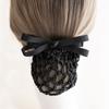 Bowknot osłona na kok włosy kokardka uchwyty do włosów pokrywa siatka koreański kok Snood damskie klipsy wiosenne klips w kucyk