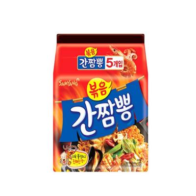 Samyang Hot N Spicy Fried Gan JJam-PPong Korean Red Chilli Noodle 140g X5ea