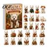 Holiday Decoration Accessories 24 Days Cute Dog Advent Calendar 2026, 2D Acrylic Puppy Ornaments Christmas Tree Hanging Countdown Calendar,