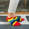 Casual 5 Finger Socks Man Cotton Striped Patchwork Young Fashion Shallow Mouth No Show Invisible 5 Finger Happy Socks Summer
