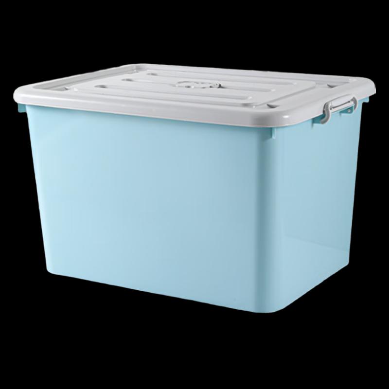 Antuobu Rolling Plastic Storage Box with Lid