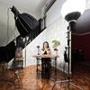 8-Mark Ankang Fish Magic C-Type Leg Light Stand with Thickened Stainless Steel Crossbar and Adjustable Arm