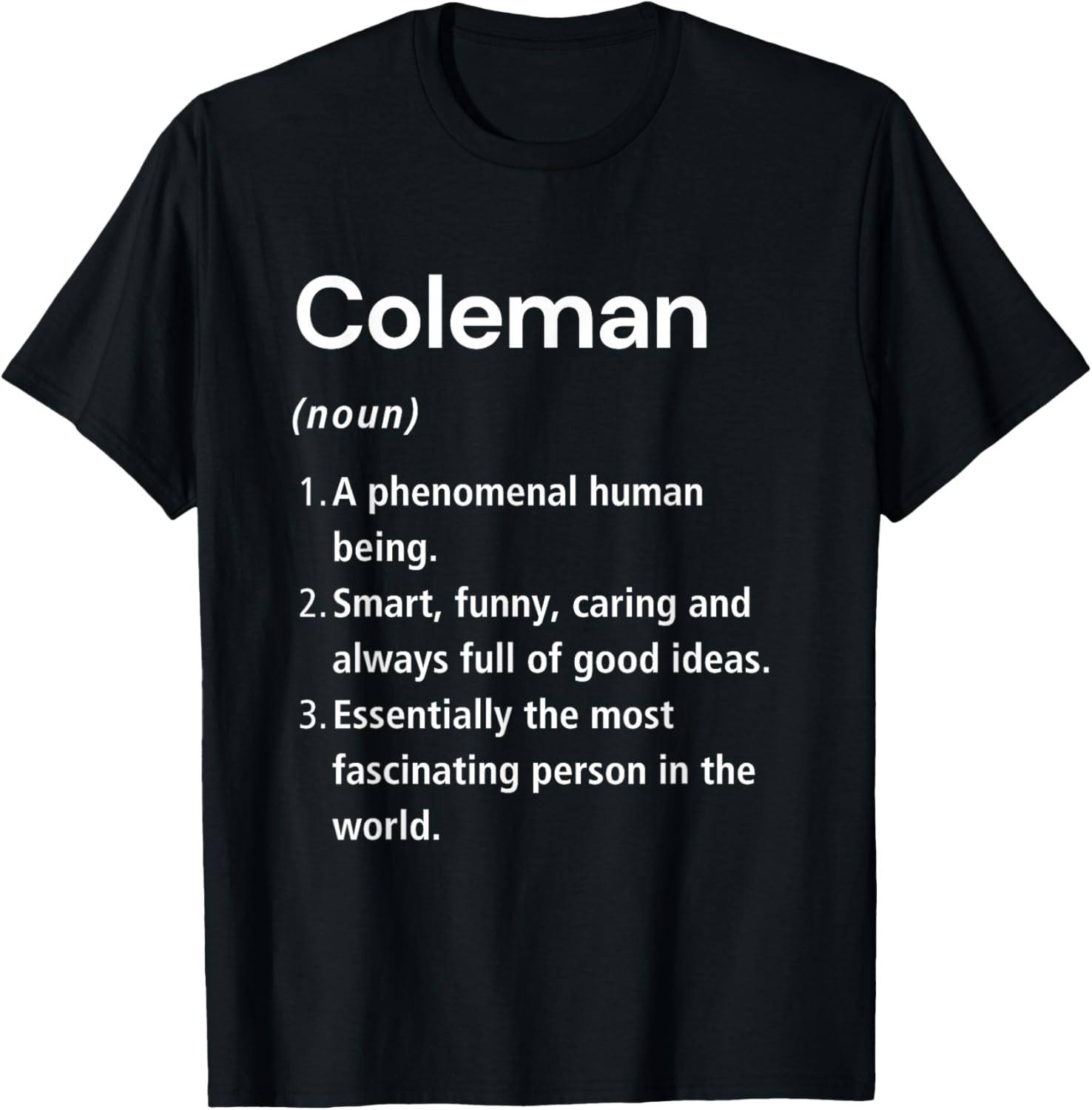 Coleman Name Definition Dictionary T-Shirt S разноцветный