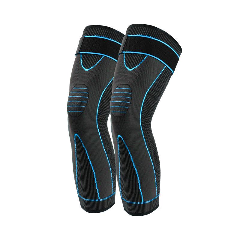 Bojue Knitted Long Sports Knee Pads with Silicone Anti-slip (Pair)