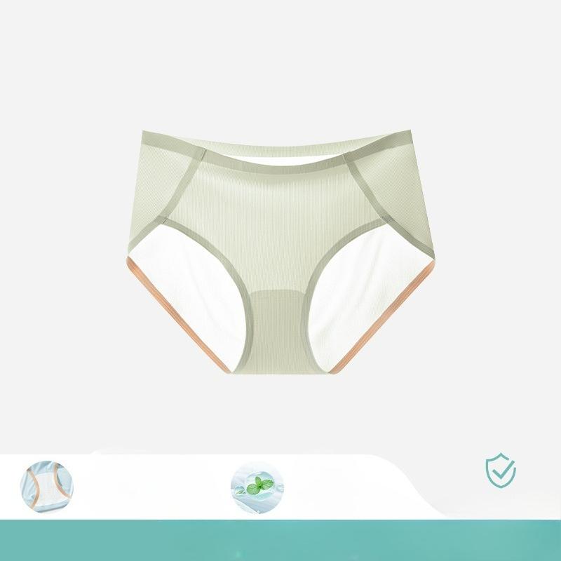 Female Spring and Summer 10a Anti  Bacterial Silk Crotch Ice Silk Breathable No Hip No Trace Briefs
