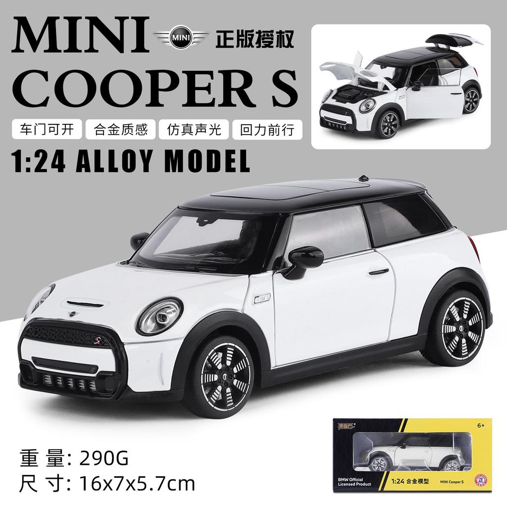 1:24  MINI Retro Diecast Car Pull Back Light Sound Model Home Display Themed Decor Toy