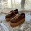 Korean version of lightweight thick-soled muffin single shoes women's 2025 autumn new fashion soft-soled versatile casual heightening board shoes tide