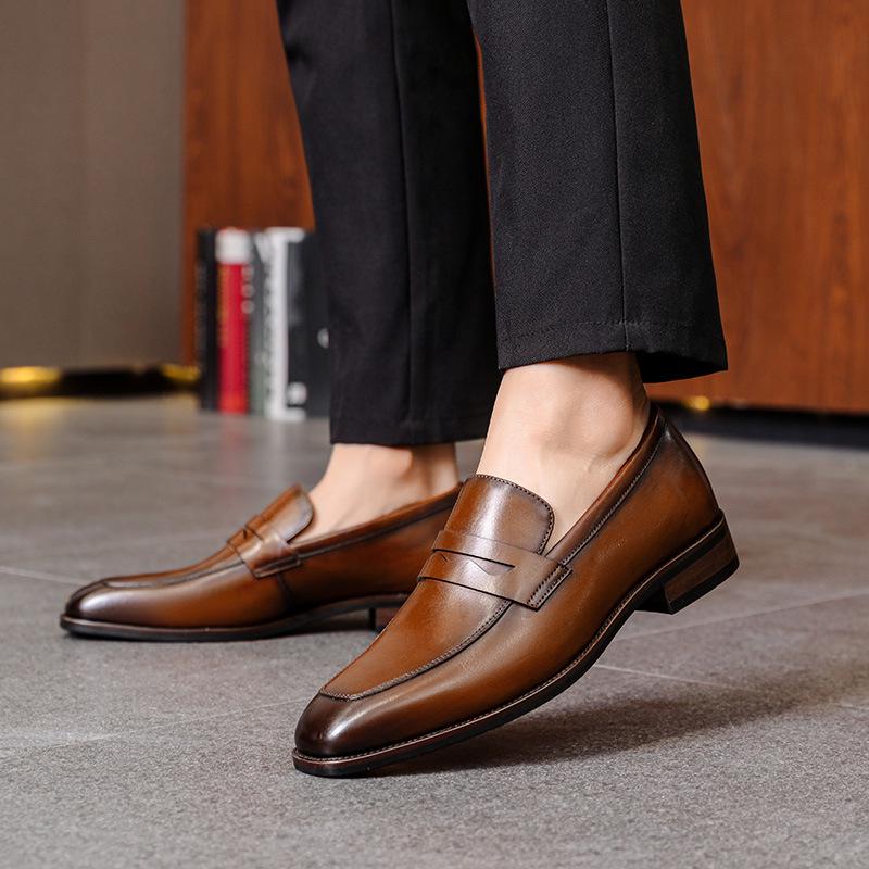 Men's Handmade Leather Slip-On Loafers