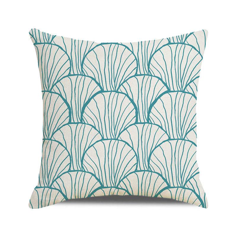 Watercolor sailing-themed sailboat Digital printing short plush pillow covers for car sofa office cushion cover home goods