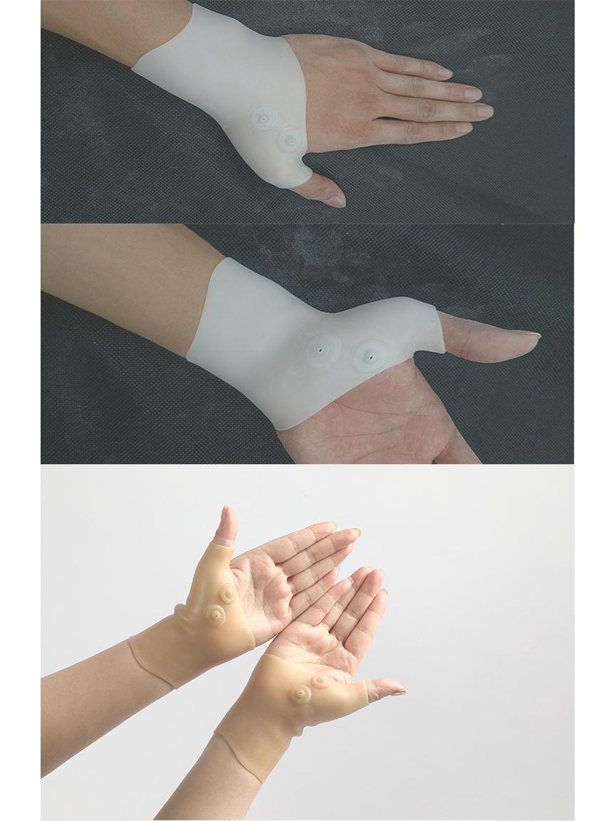 

Силиконовые перчатки для магнитной терапии для защиты запястья и облегчения боли White