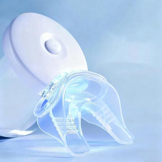 Teeth Whitening Kit with 32 LED Gum Light Silicone Mouthpiece Gel Tube Portable IPX7 Waterproof Gum Health Toothache Relief Light Therapy Periodontal