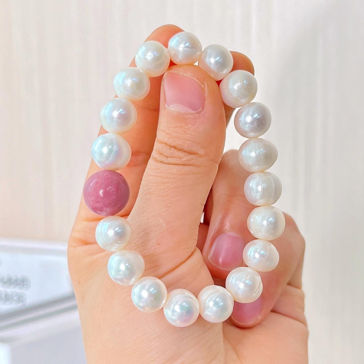 10-11Mm Natural Freshwater Pearl Mahogany Grain Bracelet