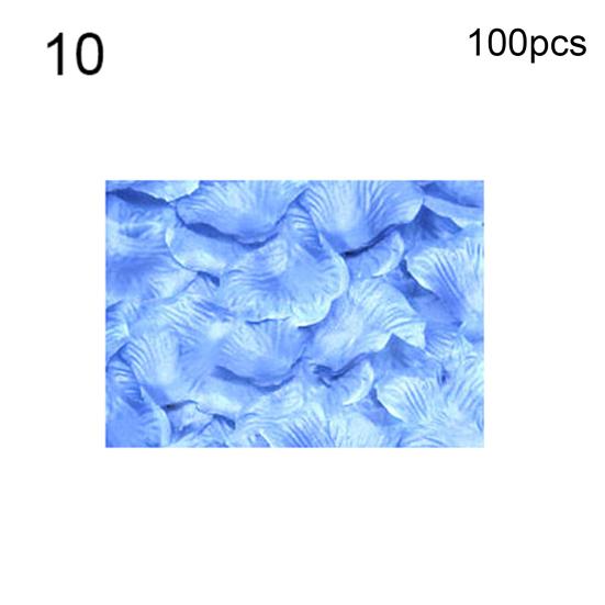 100Pcs Fake Flowers Romantic Colorful Fabric Artificial Rose Flower Petals for Wedding
