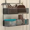 Étagère de rangement suspendue pour chambre à coucher Organisateur de porte avec crochets Construction robuste Conception de cintre en maille Facile à assembler Panier détachable à l'arrière