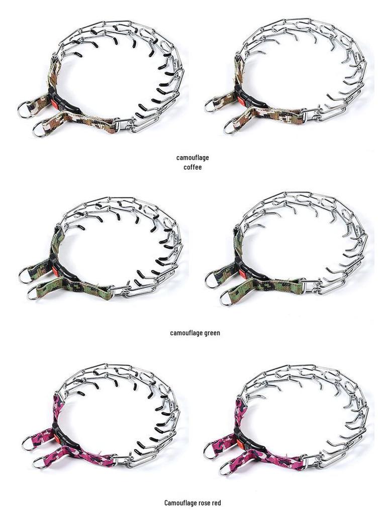 Avtagbar Metallhundträningshalsband med Järnspänne