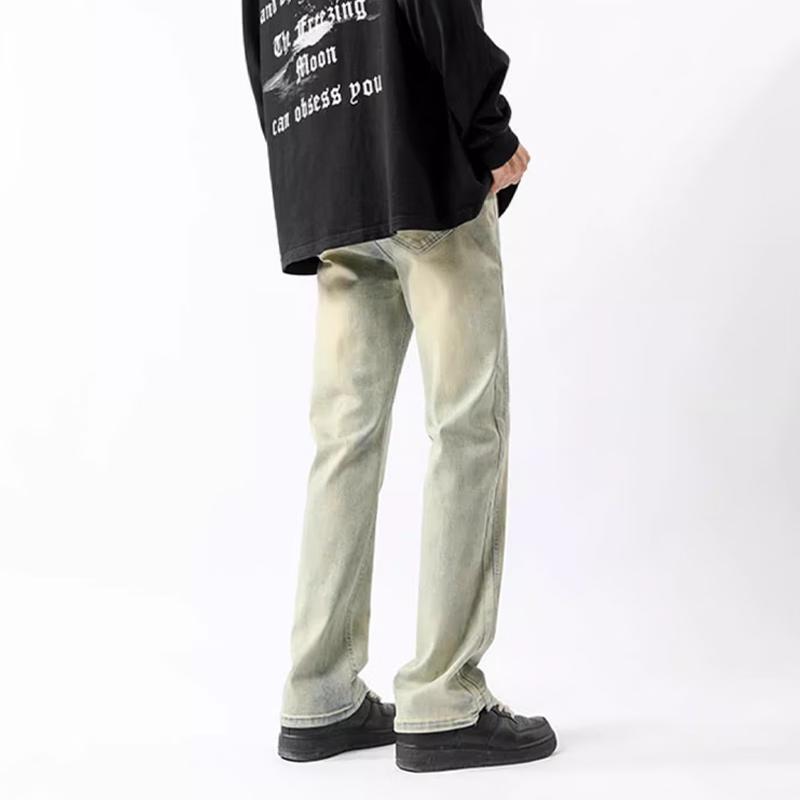 Homlean Amerikanische Retro Loose Fit Schlagjeans ZW697