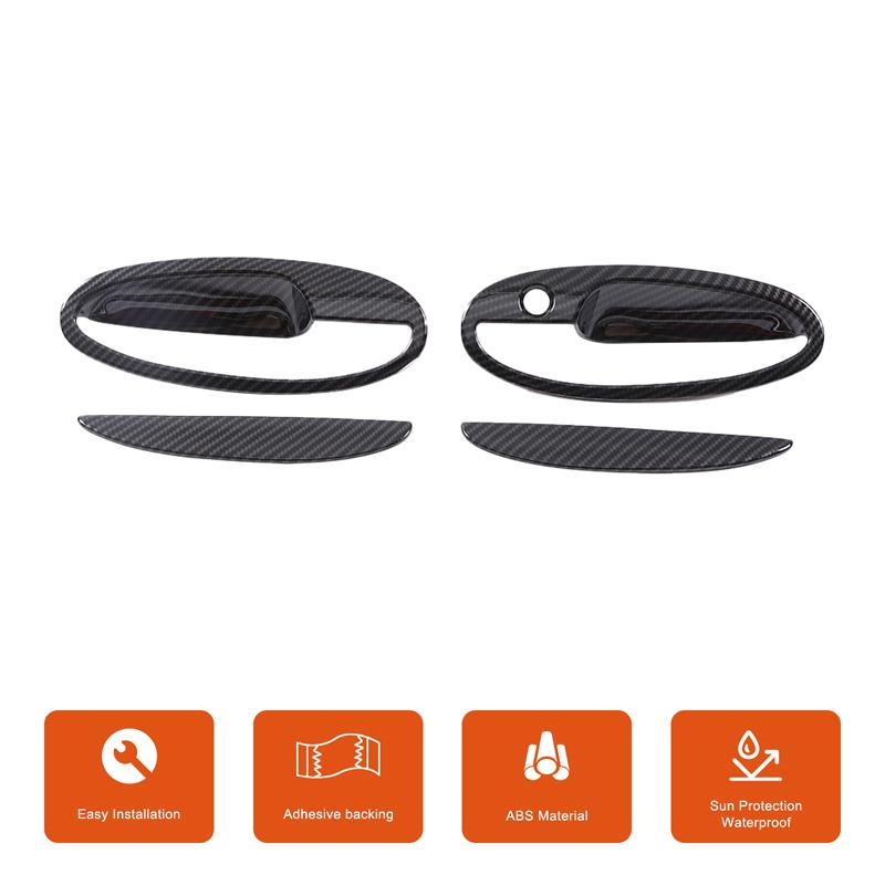 For Chevrolet Corvette C5 1998-2004 ABS Carbon Fiber Car Door Handle Cover Protective Sticker Car External Accessories