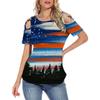 Lässiges, schulterfreies, kurzärmliges Damen-T-Shirt mit Dependence Day-Aufdruck