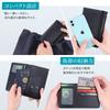 Lazx Passport Passport PU Coin Large Capacity Case, Cover, Skimming-Proof, Leather, Purse, Slim, (Black)