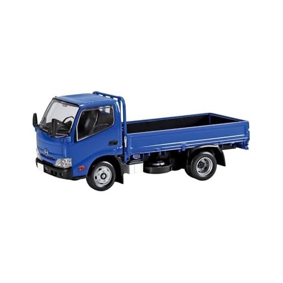 AOSHIMA Rakupla Snap Kit №23-BE Hino Dutro с бортовой платформой (синий) Пластиковая модель в масштабе 1/32 с цветовой кодировкой
