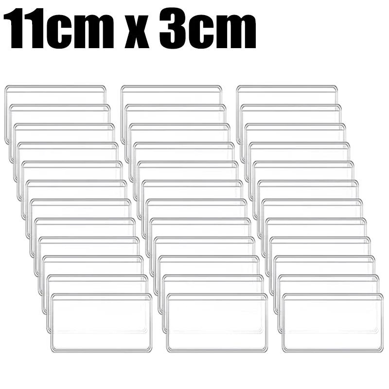 

100/4Pcs Self-Adhesive Index Card Pouches Clear PVC Label Holders with Top Opening for Office School Home Organization Accessory 4pcs чистый