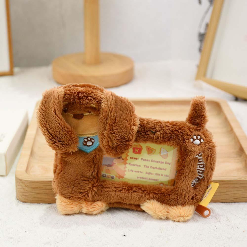 Dustproof Dachshunds Card Cover PP Cotton Plush Photo Protective Case  Outdoor