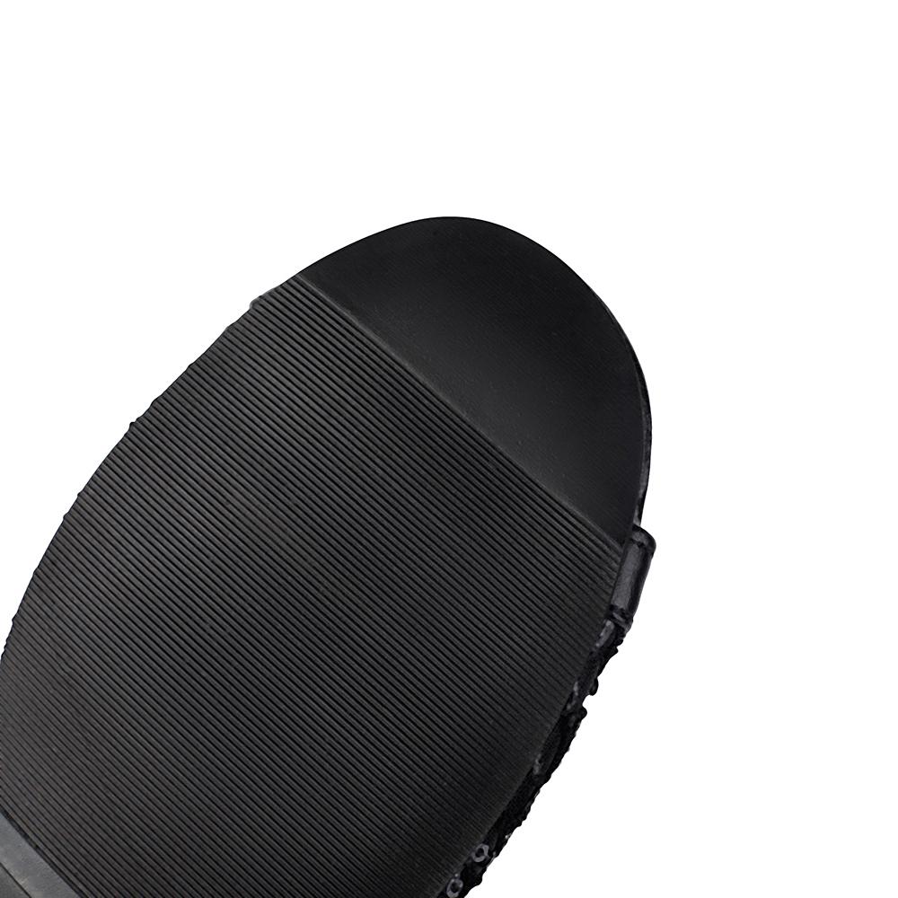 Black White Women Sandals Low Heel Big Size 46