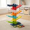 Toddler Car Sliding Ramp Toy with Mini Cartoon Cars Multi Layer Tracks BPA Free Smooth Surface Play Set for 1-3 Year Old Baby Boys Girls