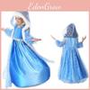 Encantador Vestido de Tule da Princesa Elsa Anna de Frozen para Meninas Perfeito para Festas de Cosplay