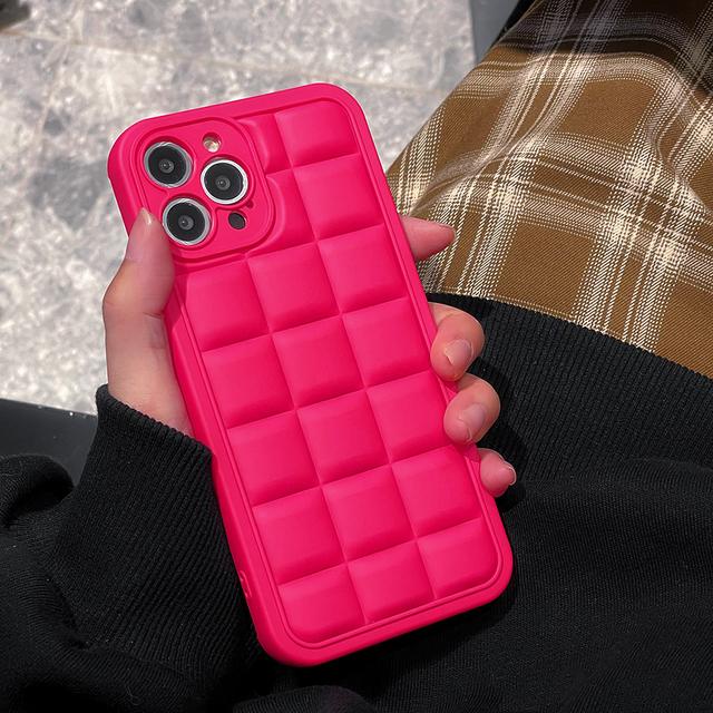 

Современный стильный флуоресцентный цветной чехол для телефона со льдом для Iphone 13 Pro Max 12 11 X Xr Xs, мягкий противоударный чехол из ТПУ For iPhone 13 розы красного