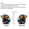 Car Mirror Hanging Accessories Spooky Pumpkin Man 2D Acrylic Rear View Mirror Pendant Flat Auto Interior Halloween Decoration for Car Backpack
