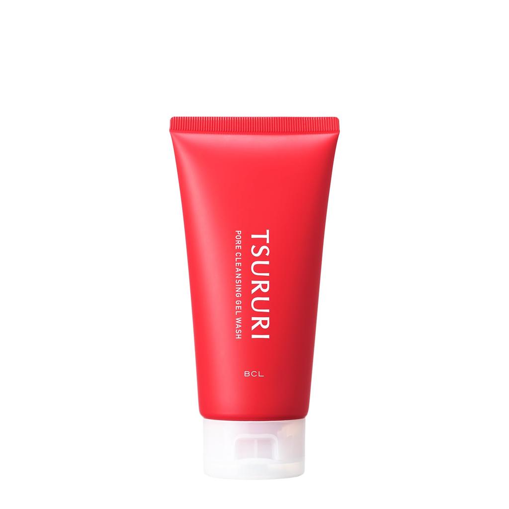 Tsururi Pore Cleansing Gel Cleanser Facial gel pore pore enzyme dirt contains live removes blackheads and strawberry 110g cleanser, cleanser,