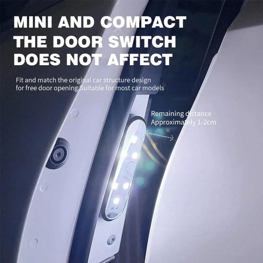 1/2/4PCS Car Door Light LED Welcome Light Magnetic Control USB Charging Auto Open Door Safe Anti-collision Emergency Signal Lamp