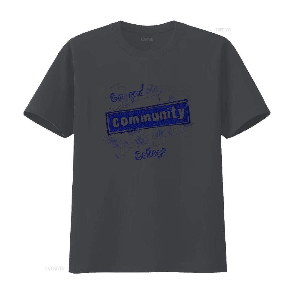 Greendale Community College Print T Shirt for Adults vintage Washed Stretched Stylish fashion Slightly Comfortable Breathable