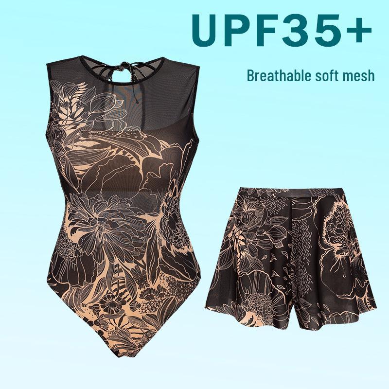 2025 Women s Russian One-Piece Swimsuit with Sun Protection M