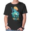 Unisex Crew Neck T-Shirt Buster Sword Hero Graphic Short Sleeve Casual Tee