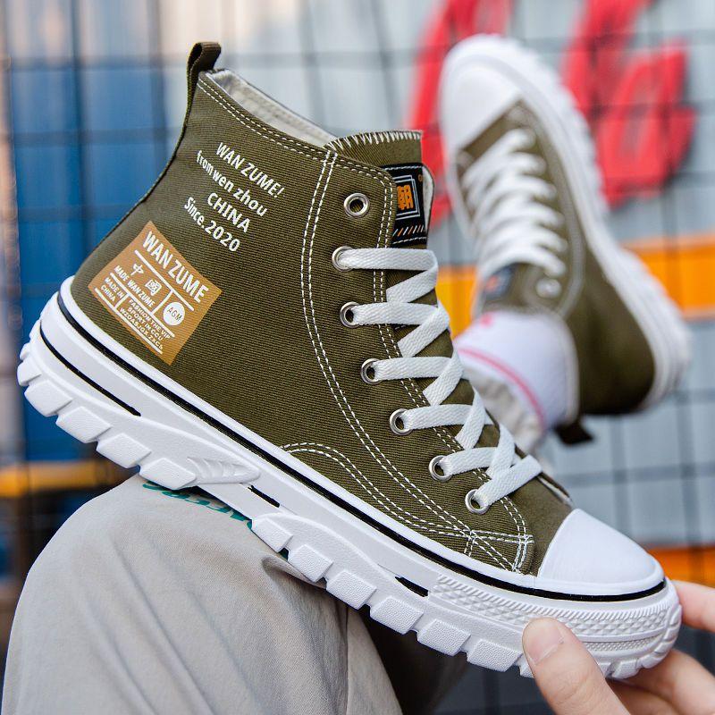 Zapatos Casuales para Hombre Zapatillas de Caña Alta Negro Zapato Masculino Lona Lujo Venta Nuevo en Oferta Calidad de Diseñador Legítimo Moda
